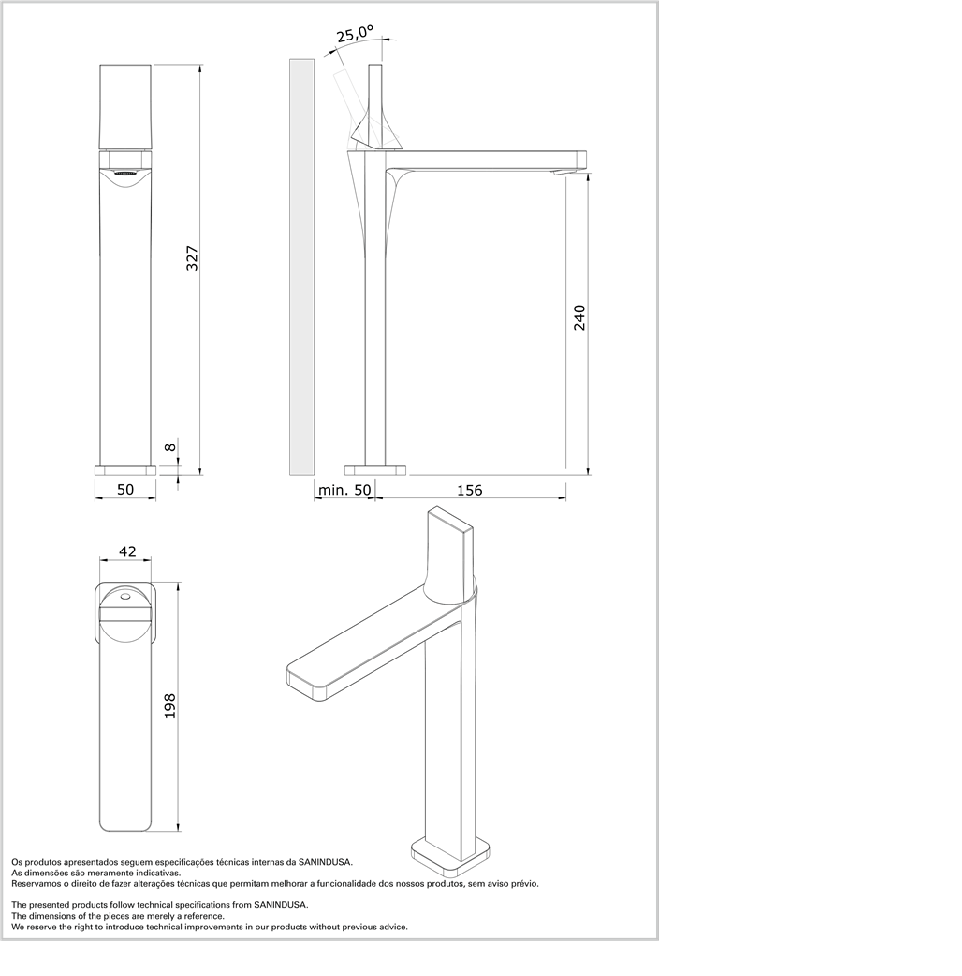 Смеситель для раковины Sanindusa Line 42 555430111 - Вид №1