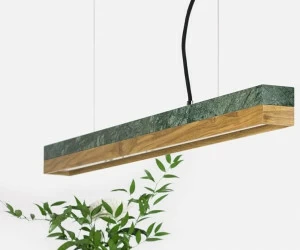 GANTlights Светодиодный подвесной светильник из гватемальского мрамора и дуба C