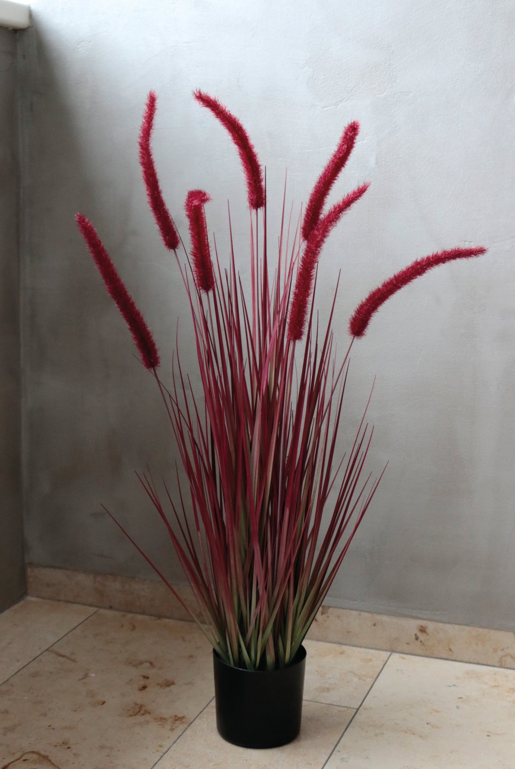 4868 498 a3 Искусственный пучок травы 'Chinese fountain grass' в горшке, 90 см, бордово-зеленый H-andreas  - Вид №7