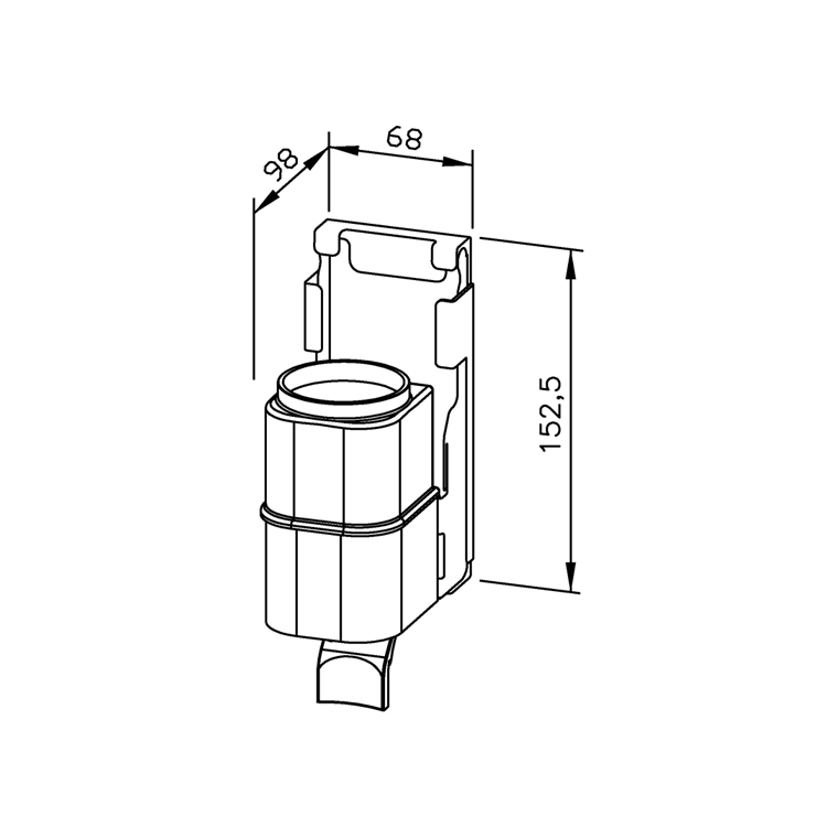 727030 Дозатор мыла для установки за стационарным зеркалом WP174 WAGNER_EWAR A-LINE Wagner Ewar  - Вид №1