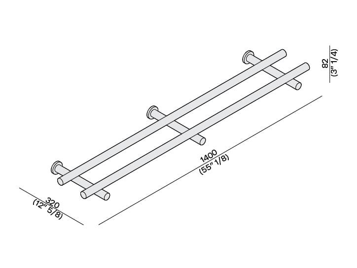 Деревянная подвесная консоль для умывальника LUCE DI CARRARA Tube ARCH-00084808 - Вид №4