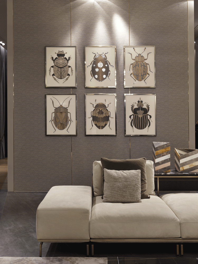 Beetle F Произведение искусства из ископаемого дерева Visionnaire  - Вид №2