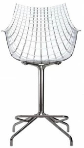 Driade Поворотный табурет из поликарбоната со спинкой Meridiana