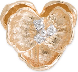 10592425 Michael Aram Серьги "Орхидея" (желтое золото, 750пр) Золото 