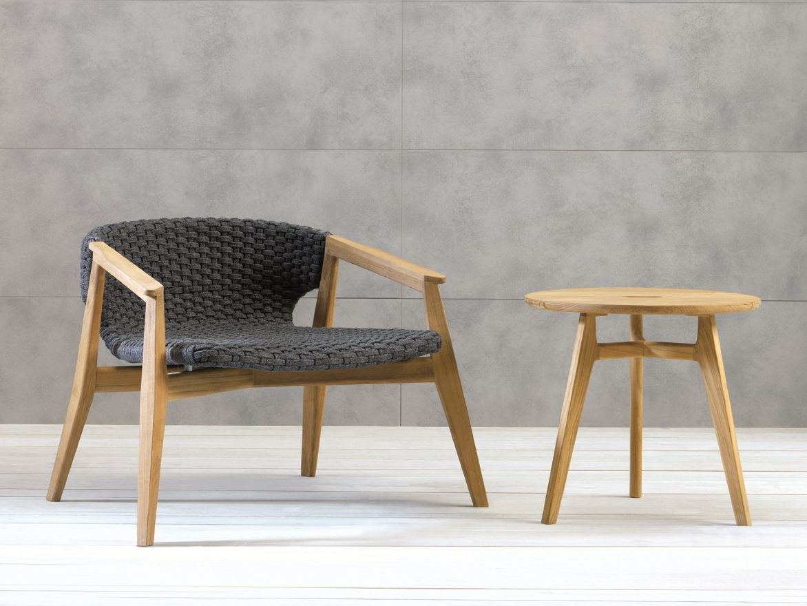 Круглый стол из тикового дерева Ethimo Knit ARCH-00022966 - Вид №9