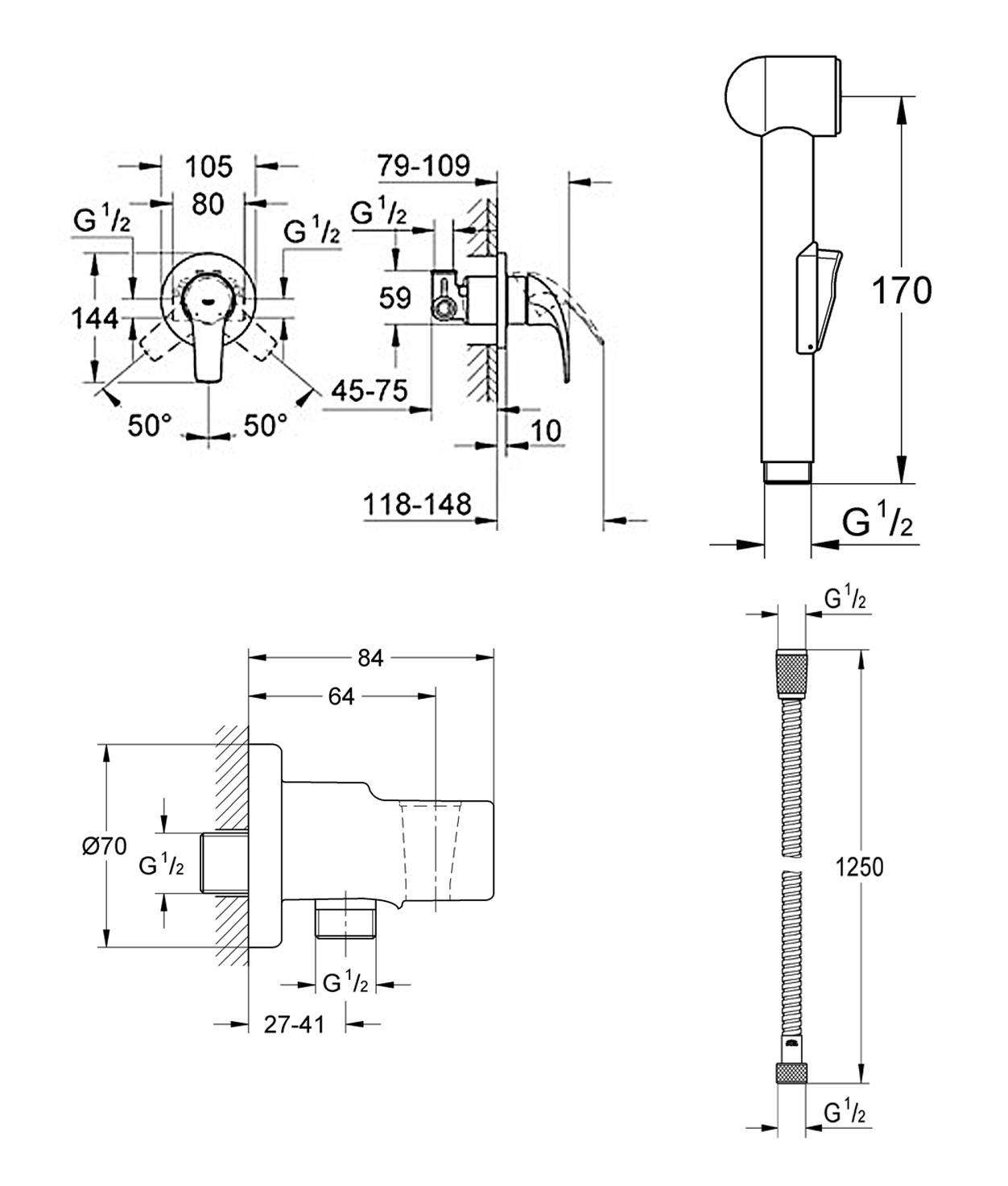 NW0008 Подвесной унитаз настенный Белый Grohe Skate Тайвань - Вид №2