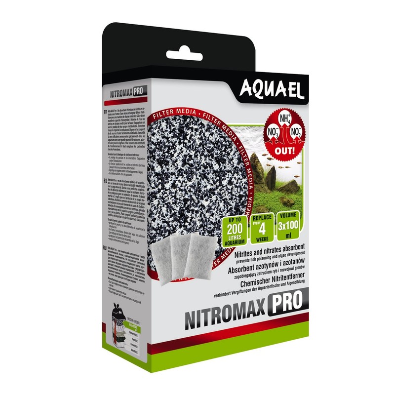 УТ0010610 Наполнитель для аквариумных фильтров NITROMAX PRO (3х100 мл) (поглотитель нитритов и нитратов) AQUAEL 