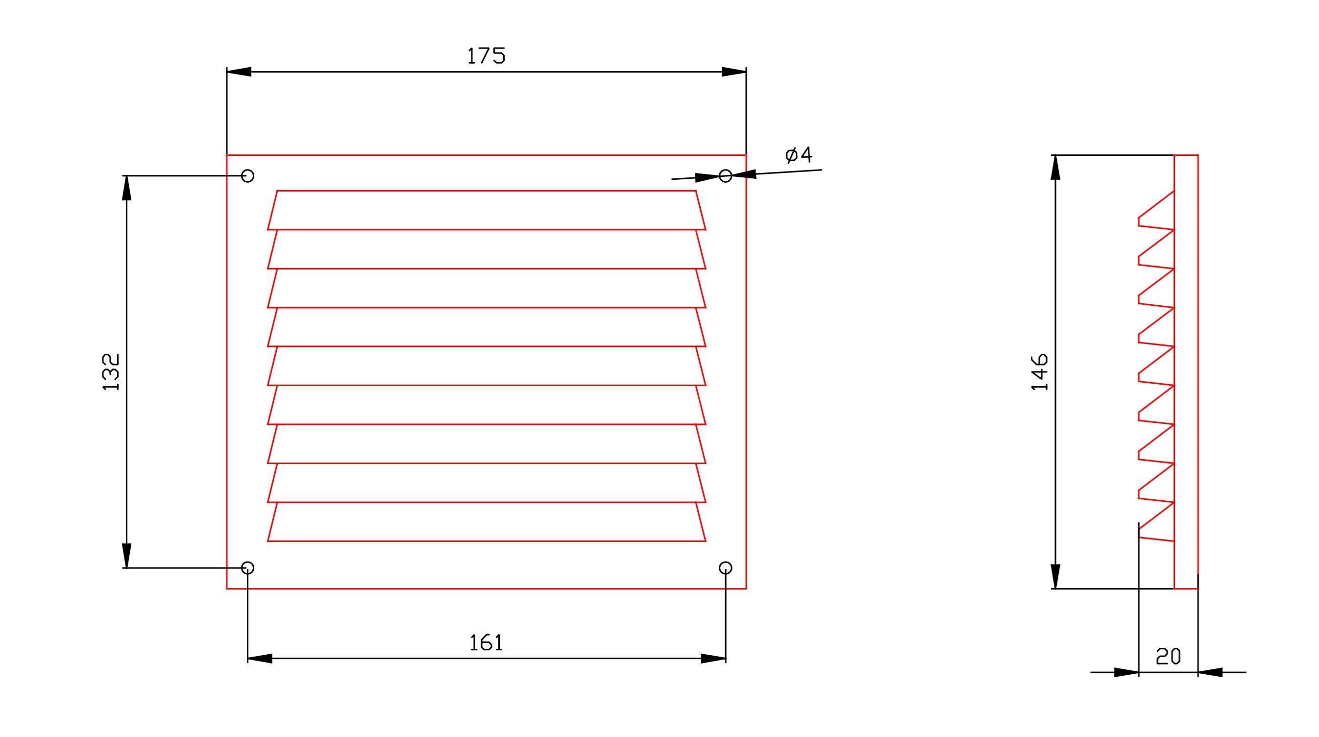 Прямоугольная сетка для перекрытия First Corporation вентиляция ARCH-00038787 - Вид №6