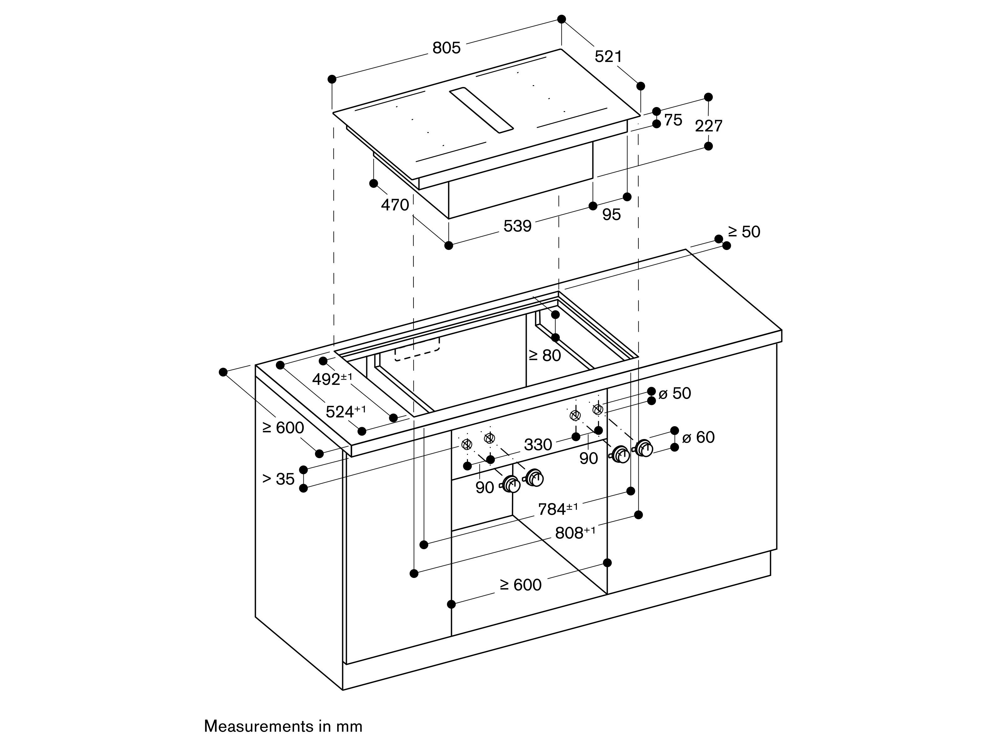 Керамическая индукционная плита со встроенной вытяжкой GAGGENAU серия 400 ARCH-00144315 - Вид №4