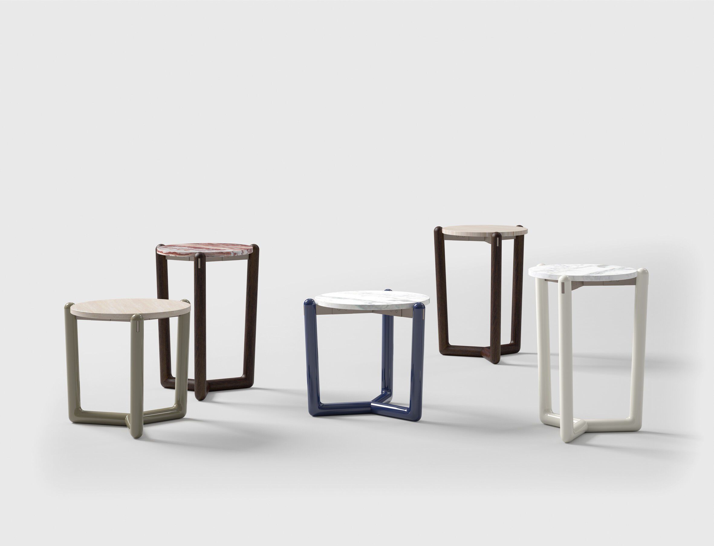 Мраморный круглый садовый столик CPRN HOMOOD Shapes Outdoor ARCH-00129548