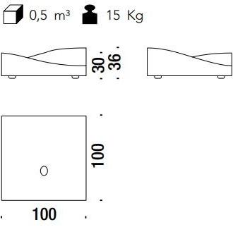 Moroso Квадратный пуф из ткани Misfits sun-id-1388180 - Вид №5