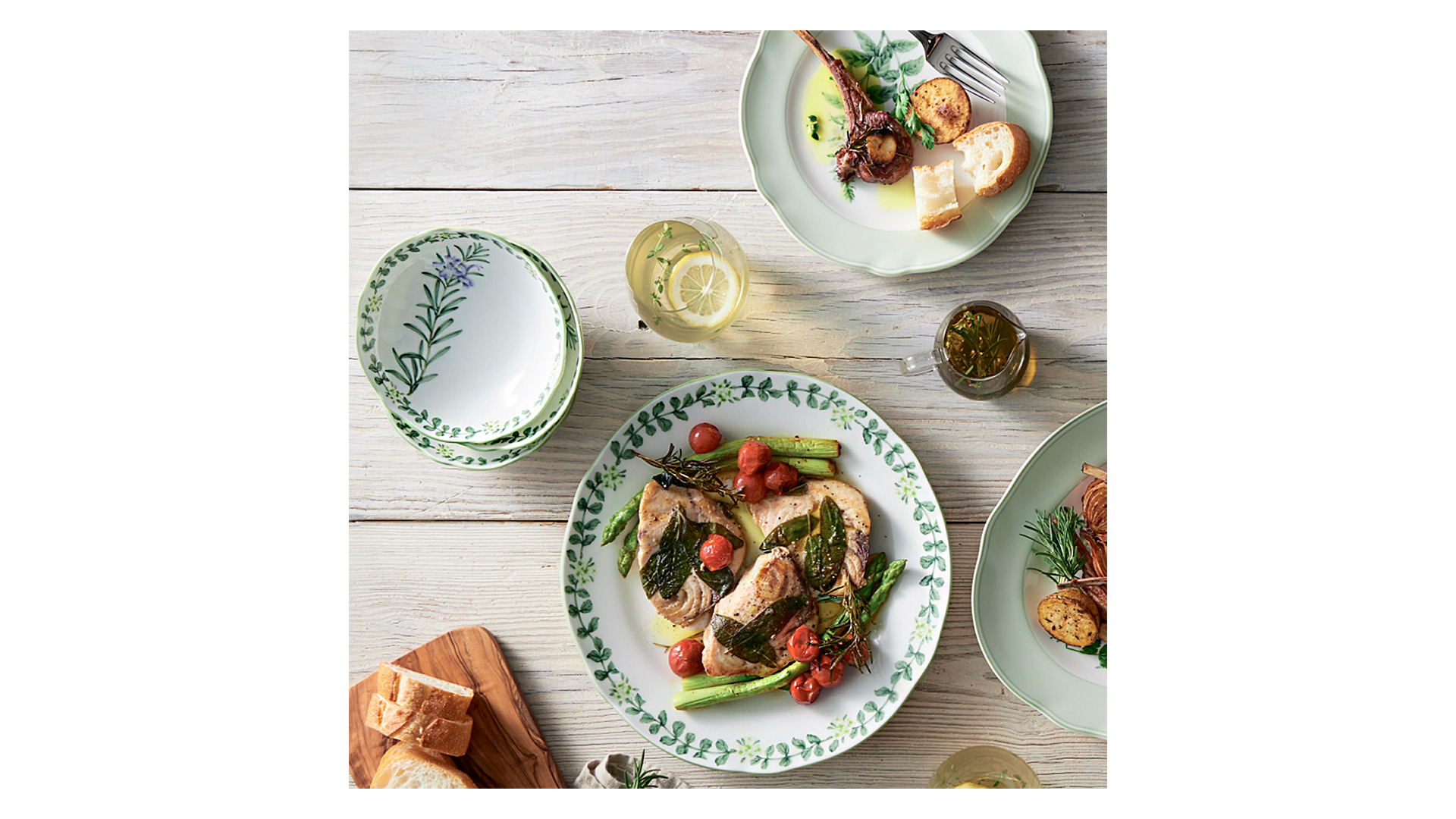 10665459 Noritake Набор из 6 чаш для десерта Noritake "Английские травы" 14,5см Фарфор костяной  - Вид №3