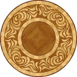 Художественный паркет Da Vinci Розетка 26-184 Дуб Селект (Гладкая) х1000диаметр мм.