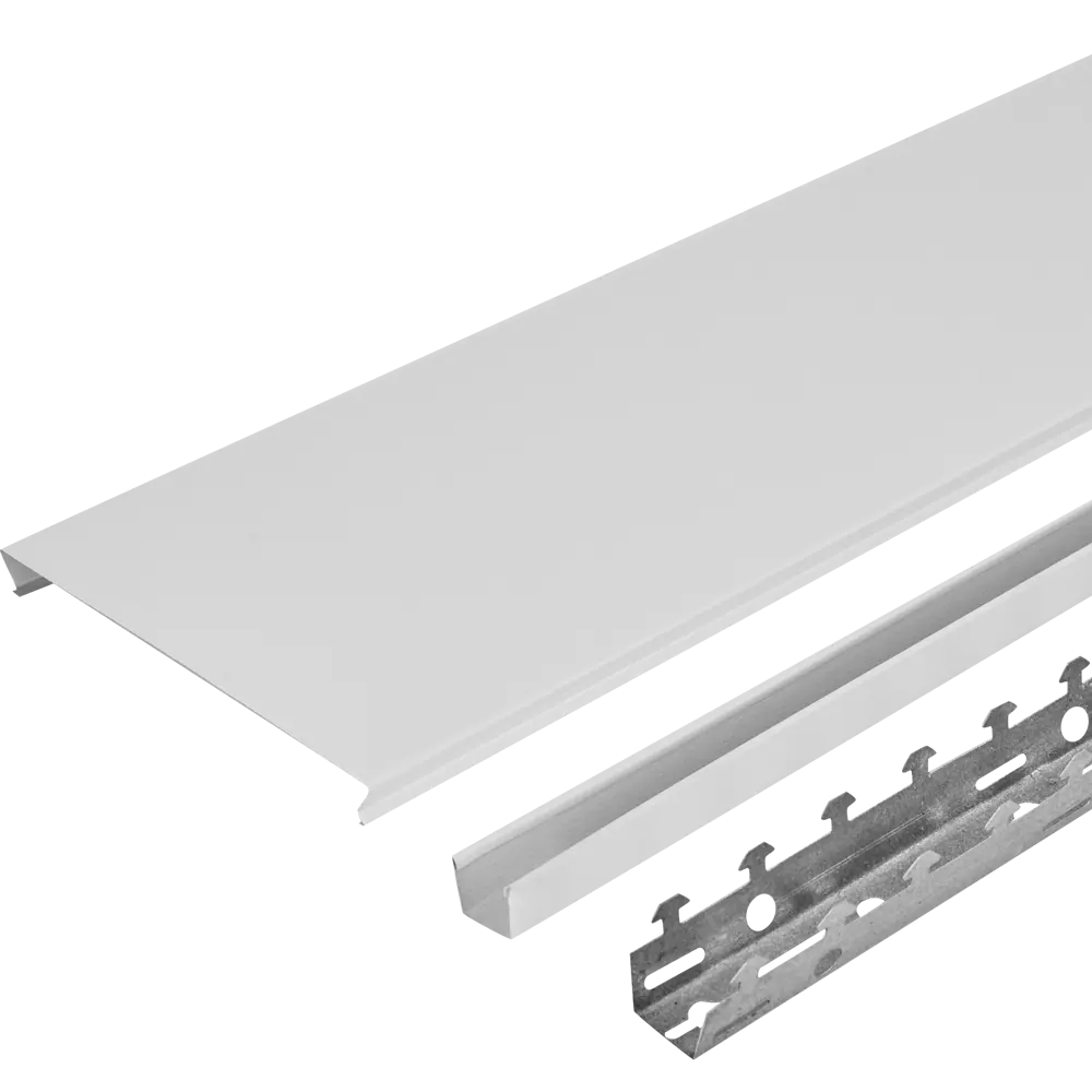 Комплект реечного потолка MONLID 1.8x1.8 м цвет белый матовый Нет STLM-2085301