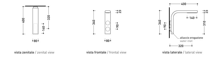 Настенный душ с дождевой насадкой Ceramica Flaminia Noke' ARCH-00066262 - Вид №2