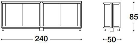 VOLPI Буфет лакированный с распашными дверцами Luigi volpi Lv-13005 - Вид №2