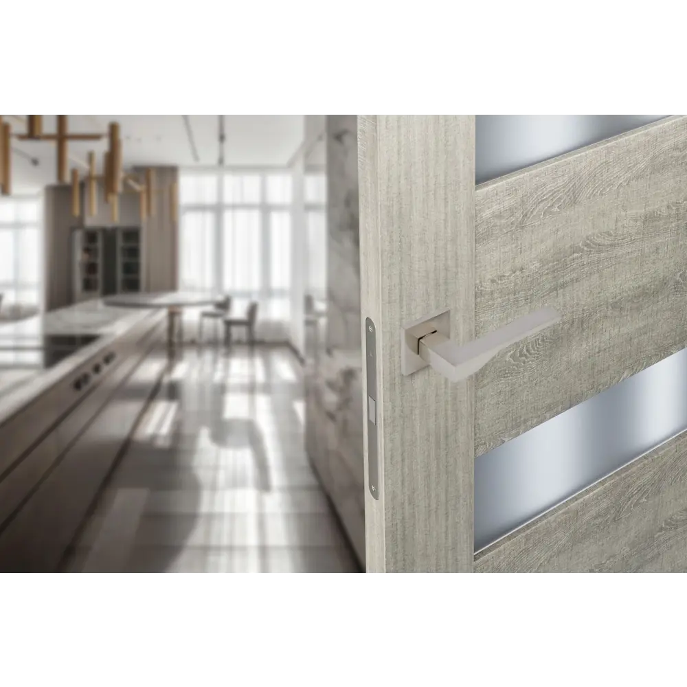 EDSON Дверные ручки EDS-150H-Q2 на розетке, цвет никель 85168794 STLM-0059357 - Вид №6