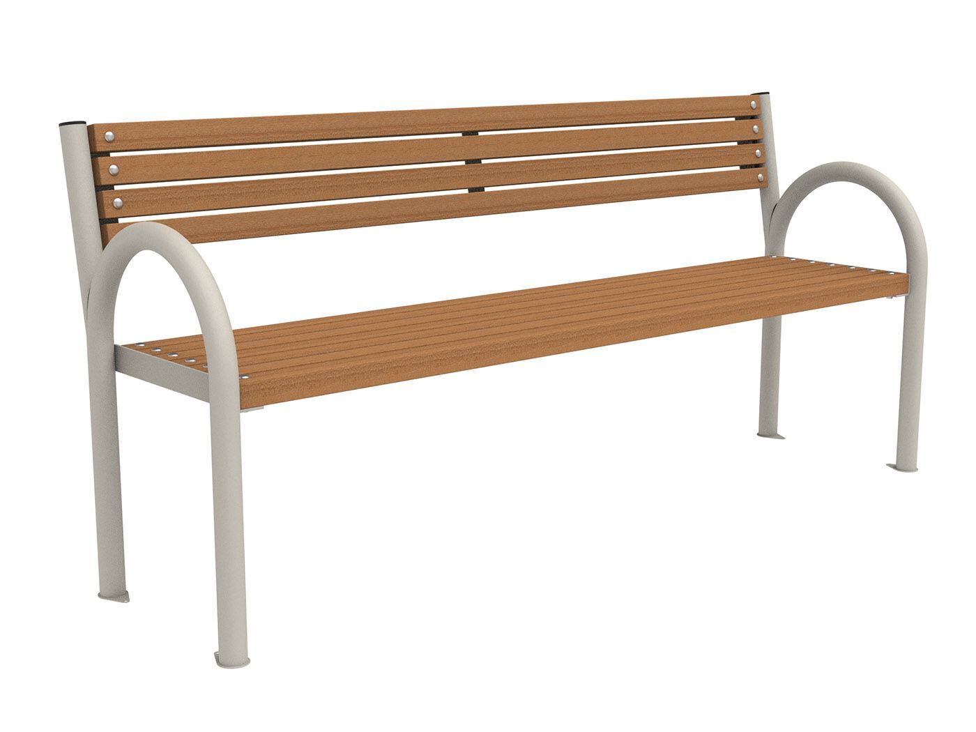 Скамья из окуме со спинкой Lazzari PARCO PRESTIGE ARCH-00009114 - Вид №3