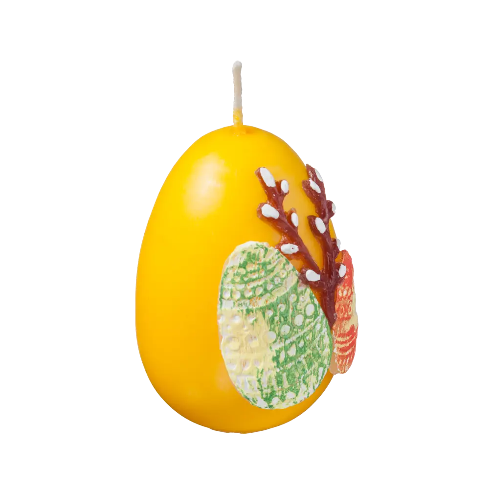 Свеча Яйцо пасхальное с аппликацией верба цвет в ассортименте 9 см Santreyd STLM-2118439 - Вид №4