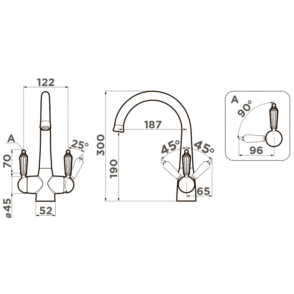 Смеситель для кухни Okinawa G OMOIKIRI 4994016 - Вид №3