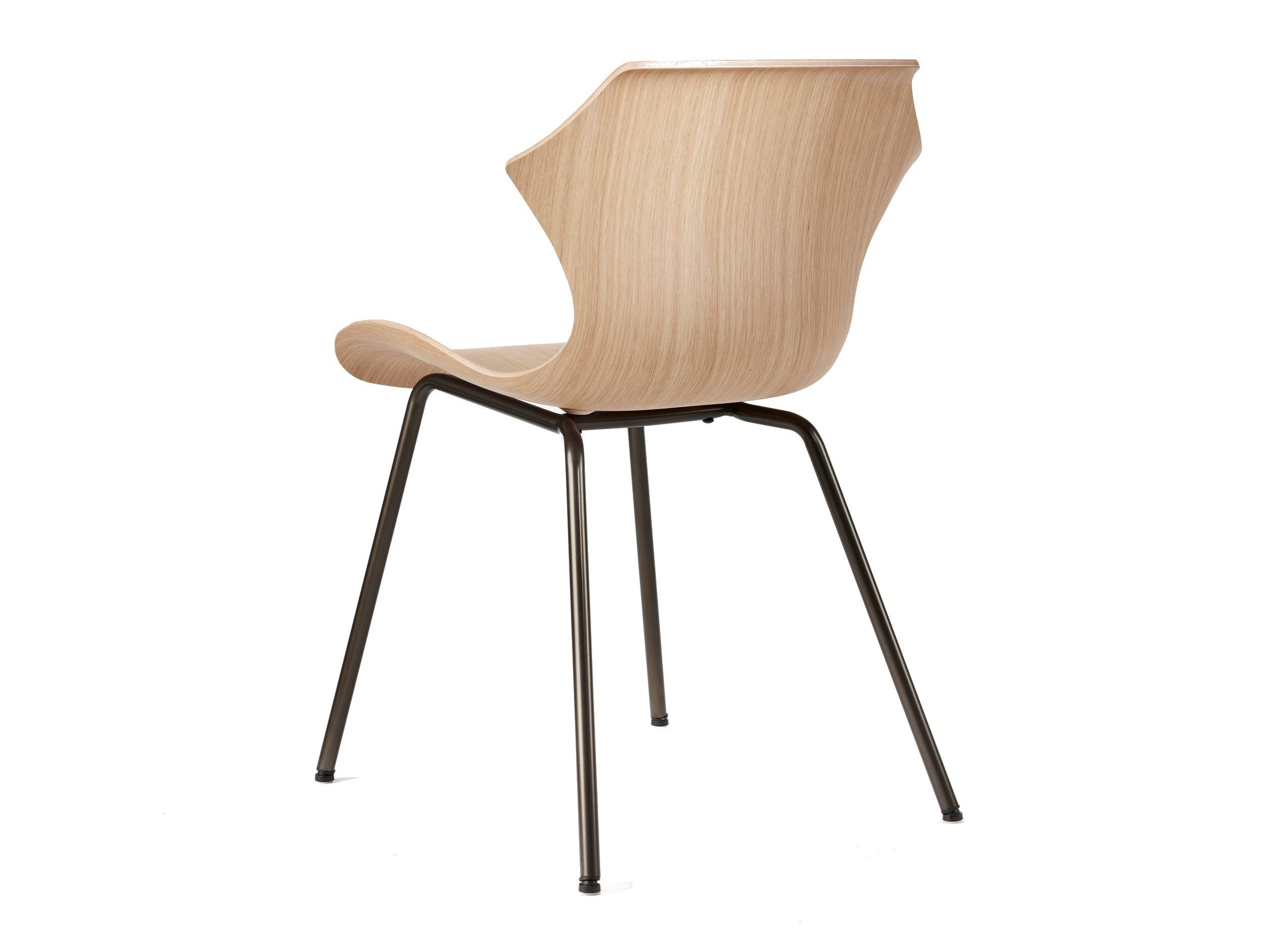 Стул из стали и дерева BassamFellows Petal ARCH-00026305 - Вид №3