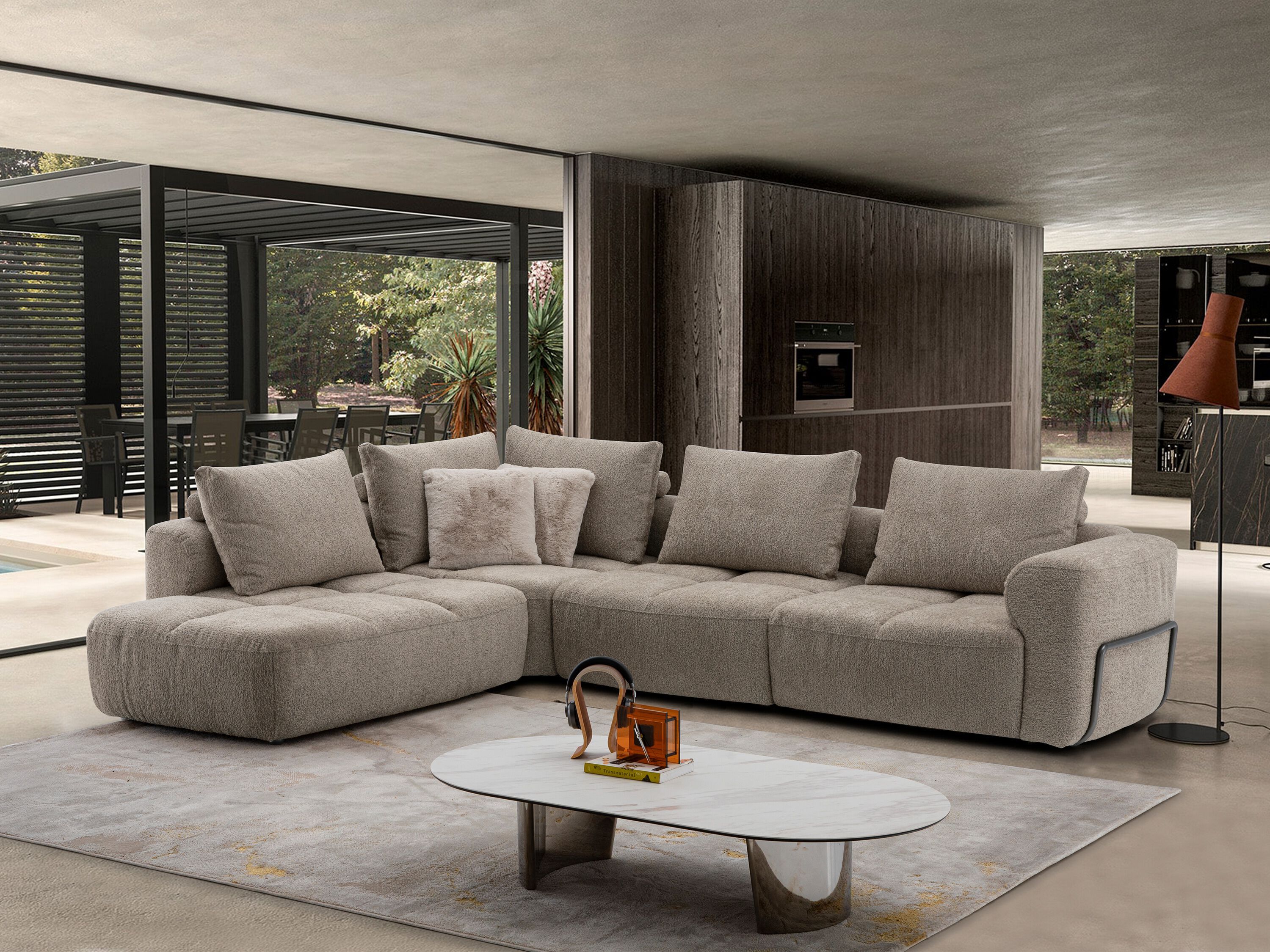 Модульный угловой диван из ткани CAMPO DE' FIORI DUNE ARCH-00114670 - Вид №3