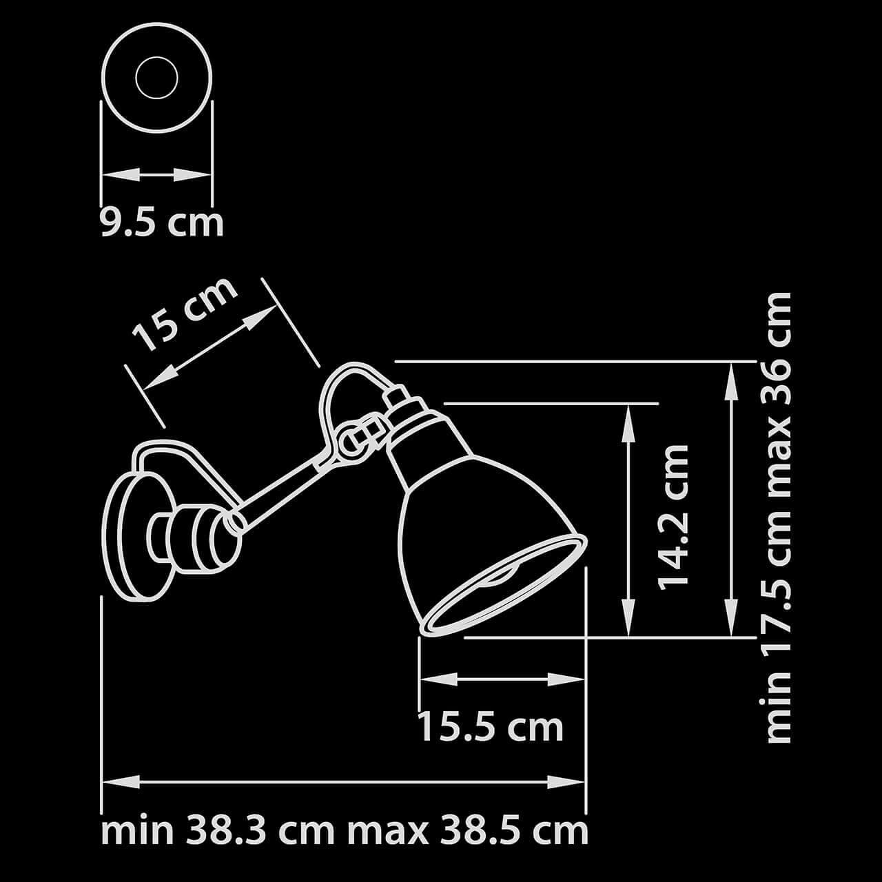 Спот настенный с металлическим плафоном медный Lightstar Loft 765603 LIGHTSTAR LOFT 00-3891529 Медь - Вид №1
