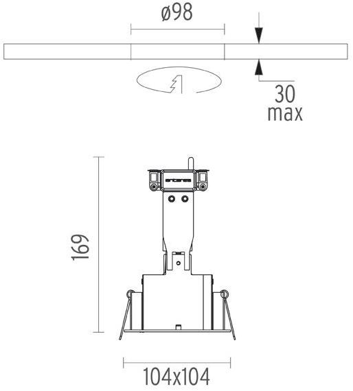 Flos Галогенный светильник из литого алюминия на потолок Architectural collection - downlights sun-id-1458668 - Вид №5