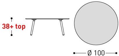 Varaschin Круглый журнальный столик из HPL Emma 236t - Вид №11
