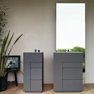 Комбинация ванной комнаты T01 в отделке Full Milltek31 ECOMALTA GRAFITE  MILLDUE TOUCH