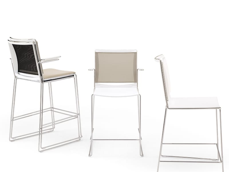 Высокий табурет с подставкой для ног Diemmebi S'mesh ARCH-00042353 - Вид №1