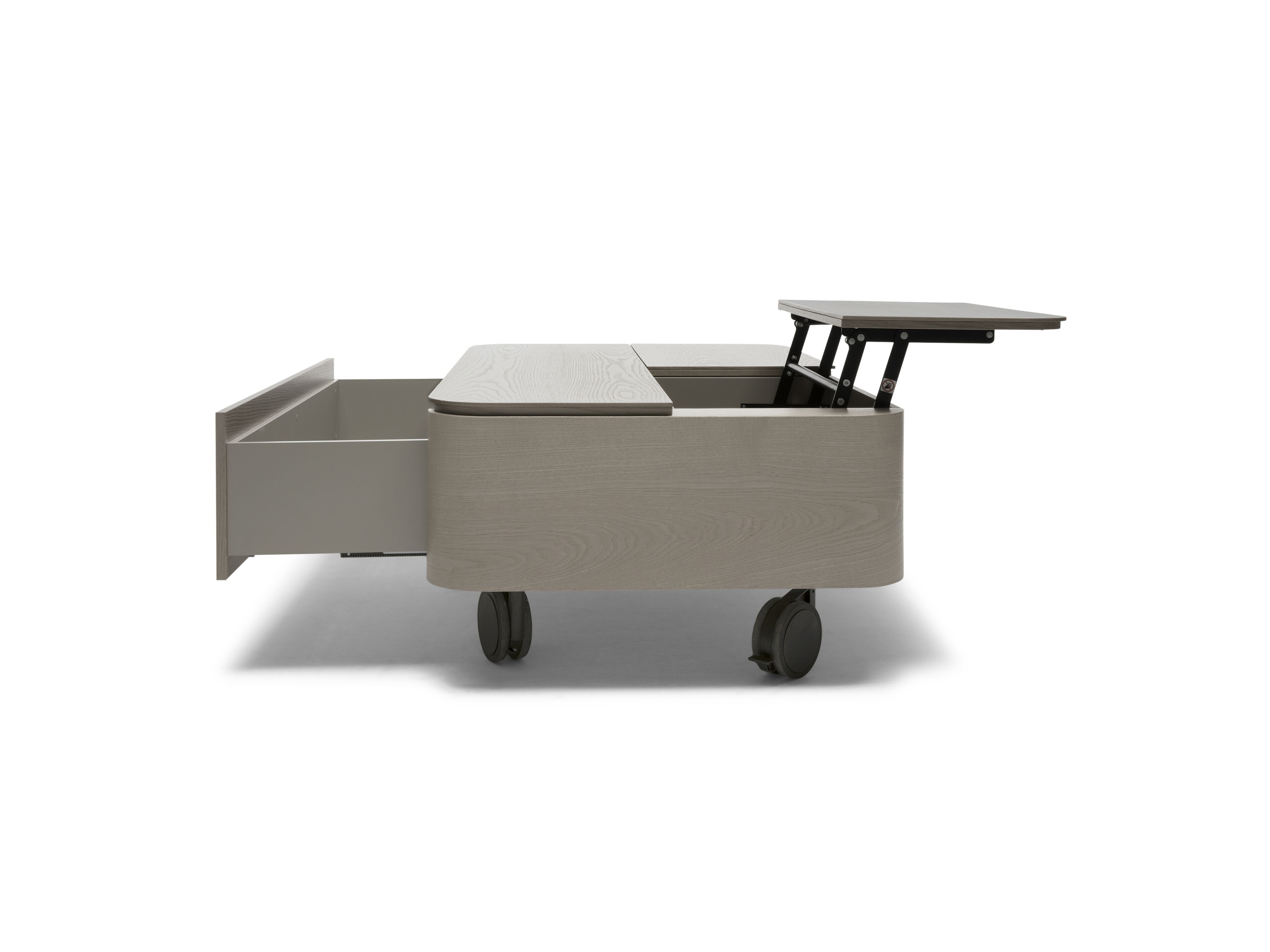 Деревянный журнальный столик с колесами и отсеком для хранения Natuzzi Italia SQUARE ARCH-00091390 - Вид №20