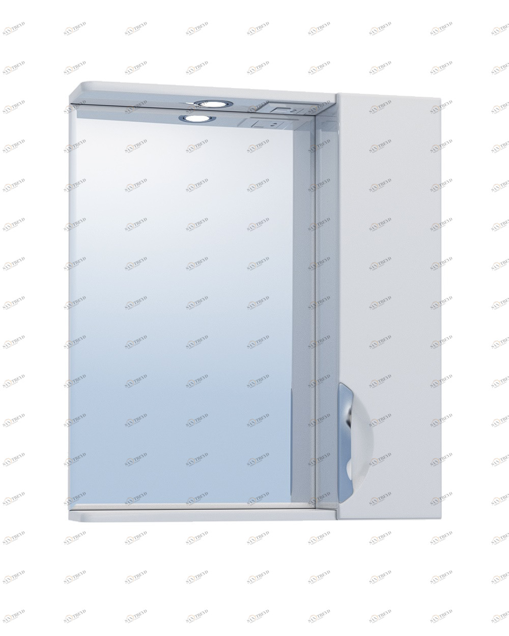 Зеркало Callao 650 правый, со спотом650⨉150⨉700 мм белый VIGO sun-id-664522