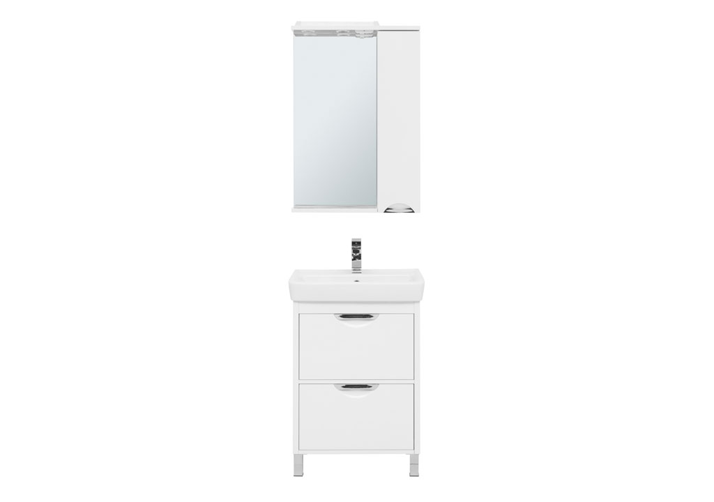 Мебель для ванной Aquanet Гретта 60 New белый (2 ящика) 00239429 - Вид №2