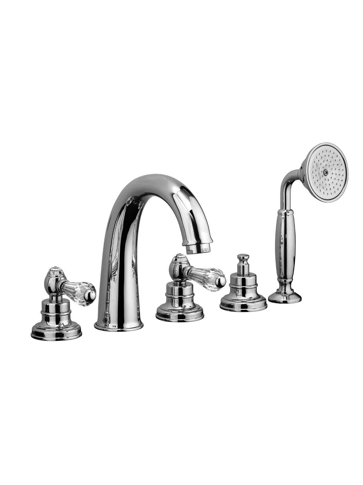 Смеситель для ванны с 5 отверстиями и ручным душем Rubinetterie Frattini Lybra M Style ARCH-00127302