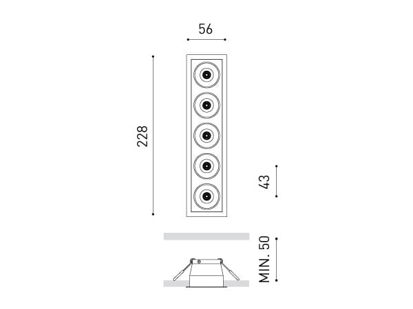 Несколько алюминиевых светодиодных утопленных прожекторов Arkoslight Black Foster ARCH-00080296 - Вид №8