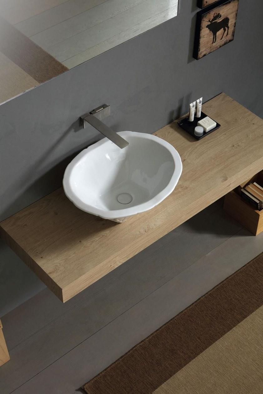 Trr01t Подвесная раковина настенная овальная Horganica Terra белая - Вид №9