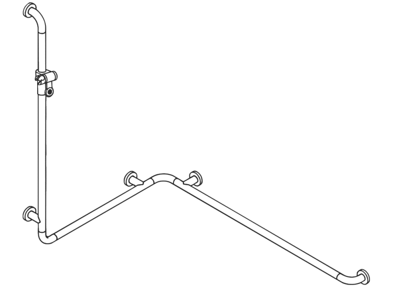 801.35B230 Поручень для душа с держателем для душа HEWI Greifen  - Вид №6