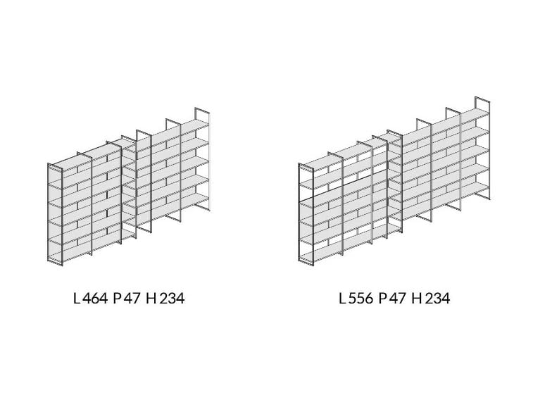 Модульный офисный книжный шкаф из дерева и металла About Office йога ARCH-00036222 - Вид №8
