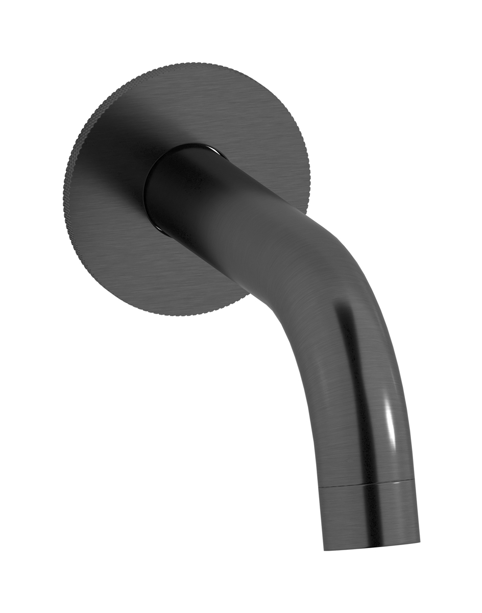 Настенный излив. WE ARE IB id320cs_23 Brushed Black Chrome Industria