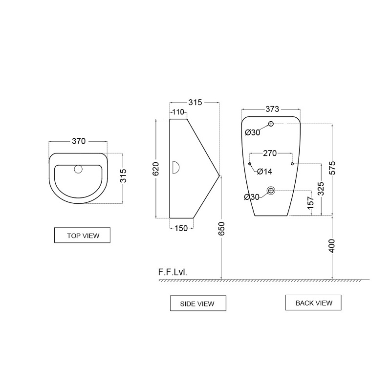 URS-WHT-13253O Писсуар Jaquar Santreyd  - Вид №1