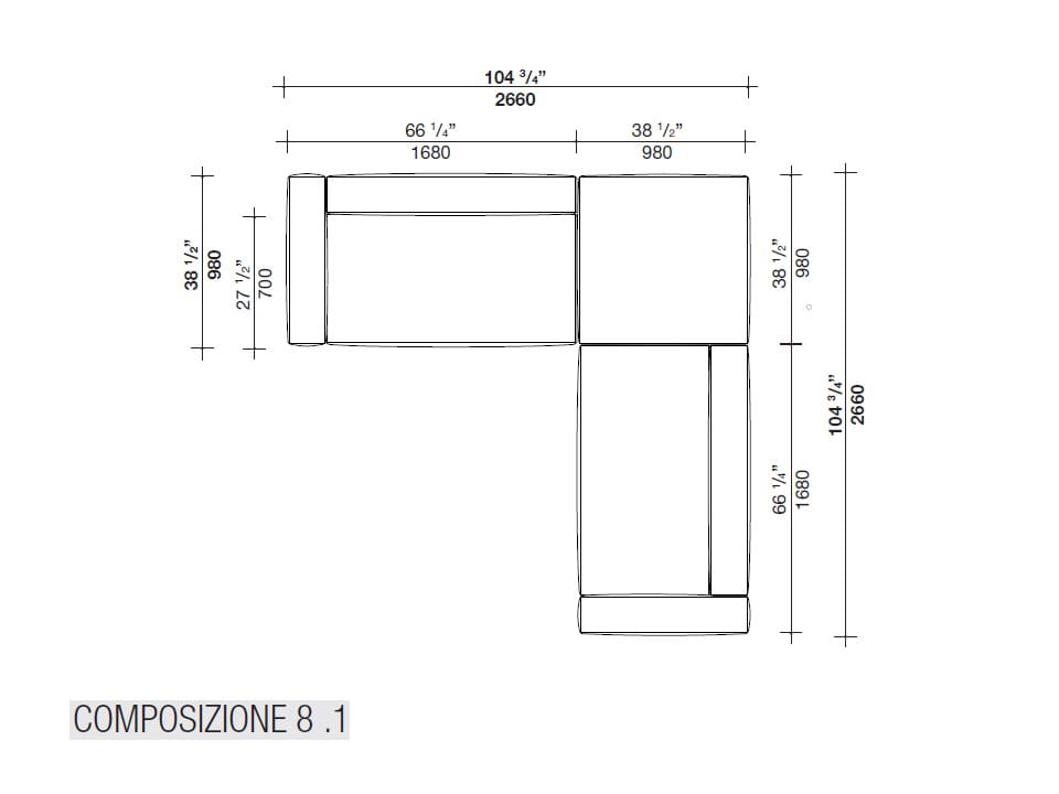 Секционный диван из ткани Lema SNAP ARCH-00147146 - Вид №13