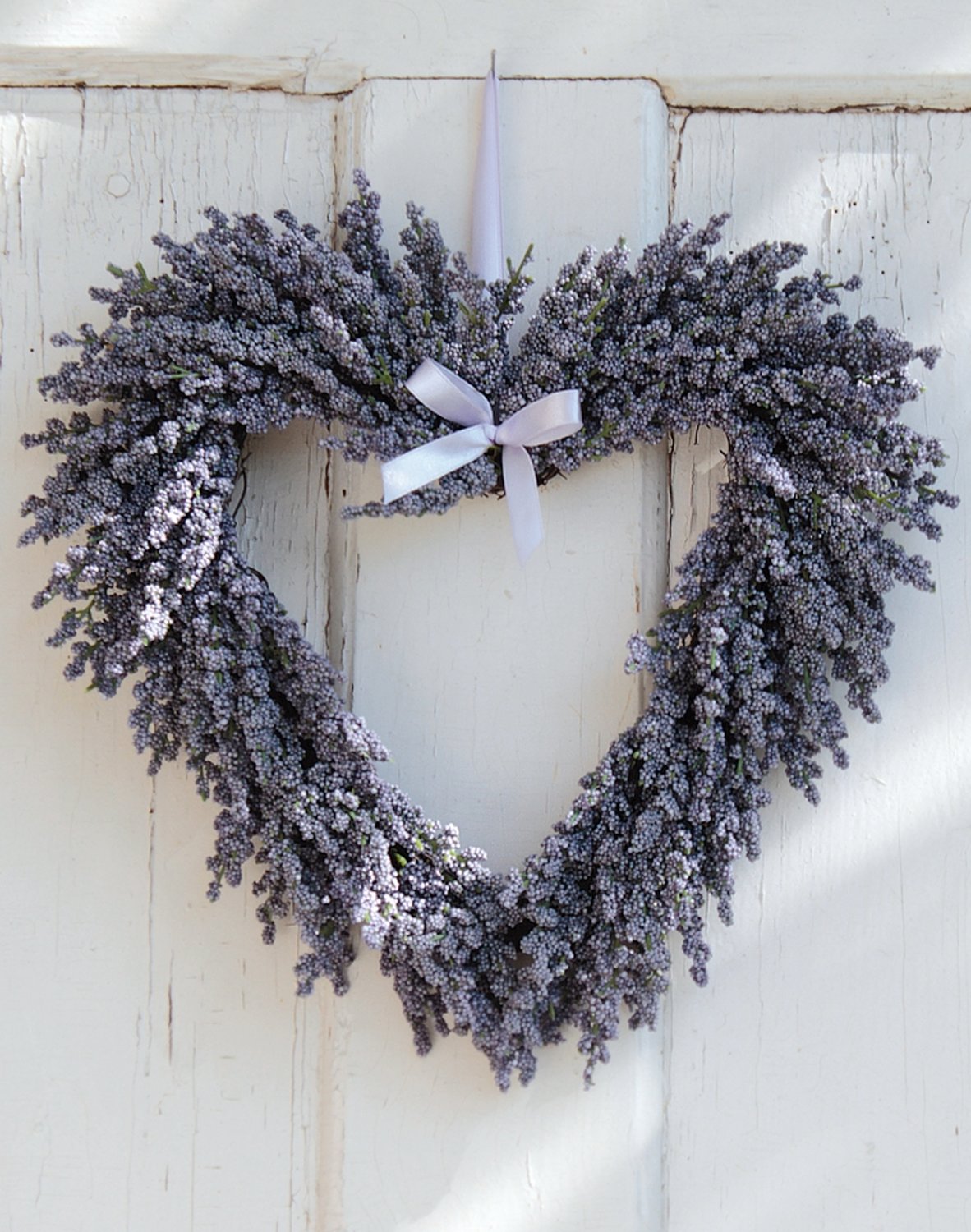 2925 225 a3 Сердце из искусственной лаванды, Ø 33 см, бледно-лиловое H-andreas  - Вид №4
