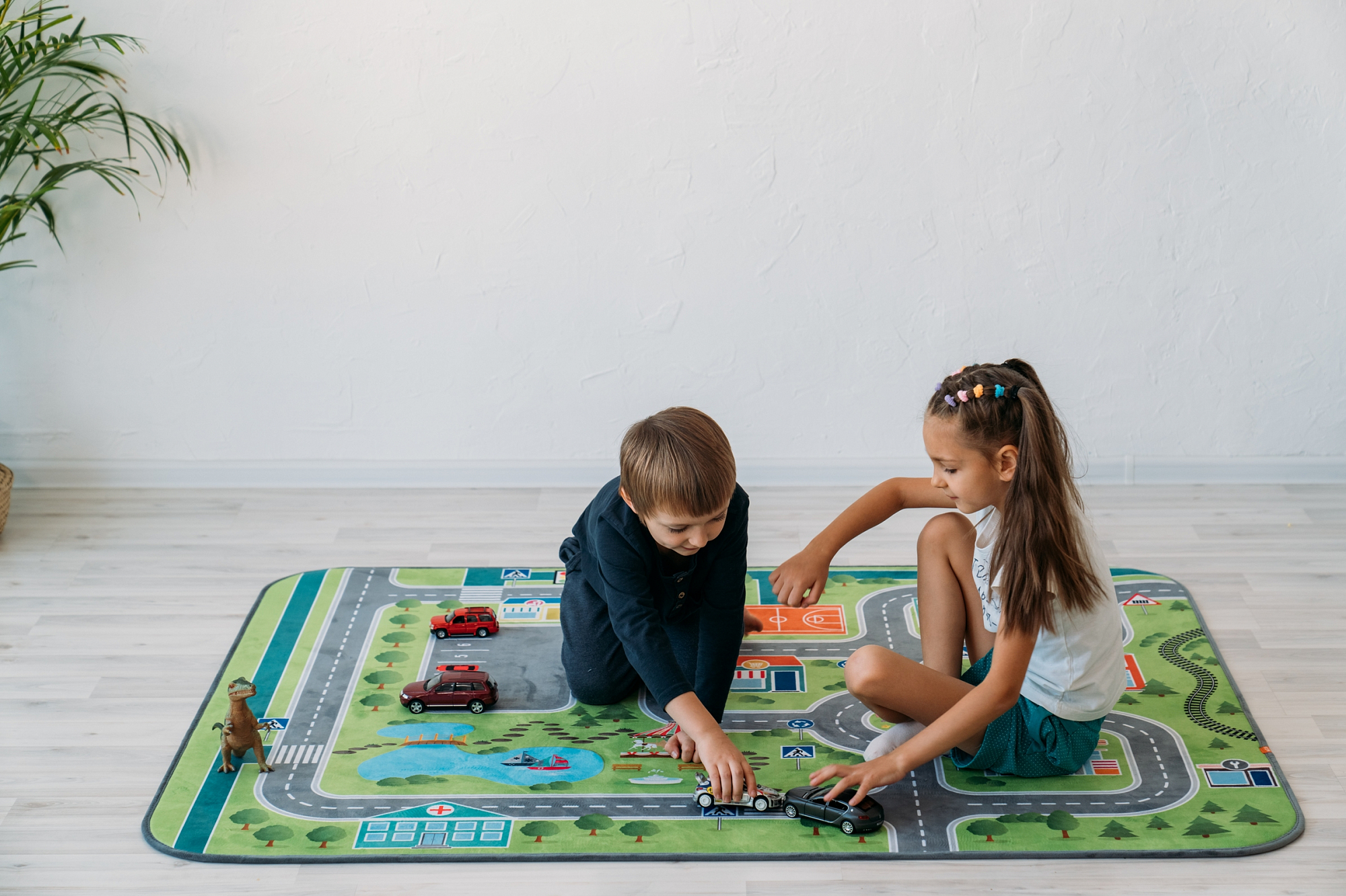 Детский игровой коврик 160х120 см "Городские дороги" БЕЛЬМАРКО  00-3838183 Зеленый Santreyd  - Вид №3