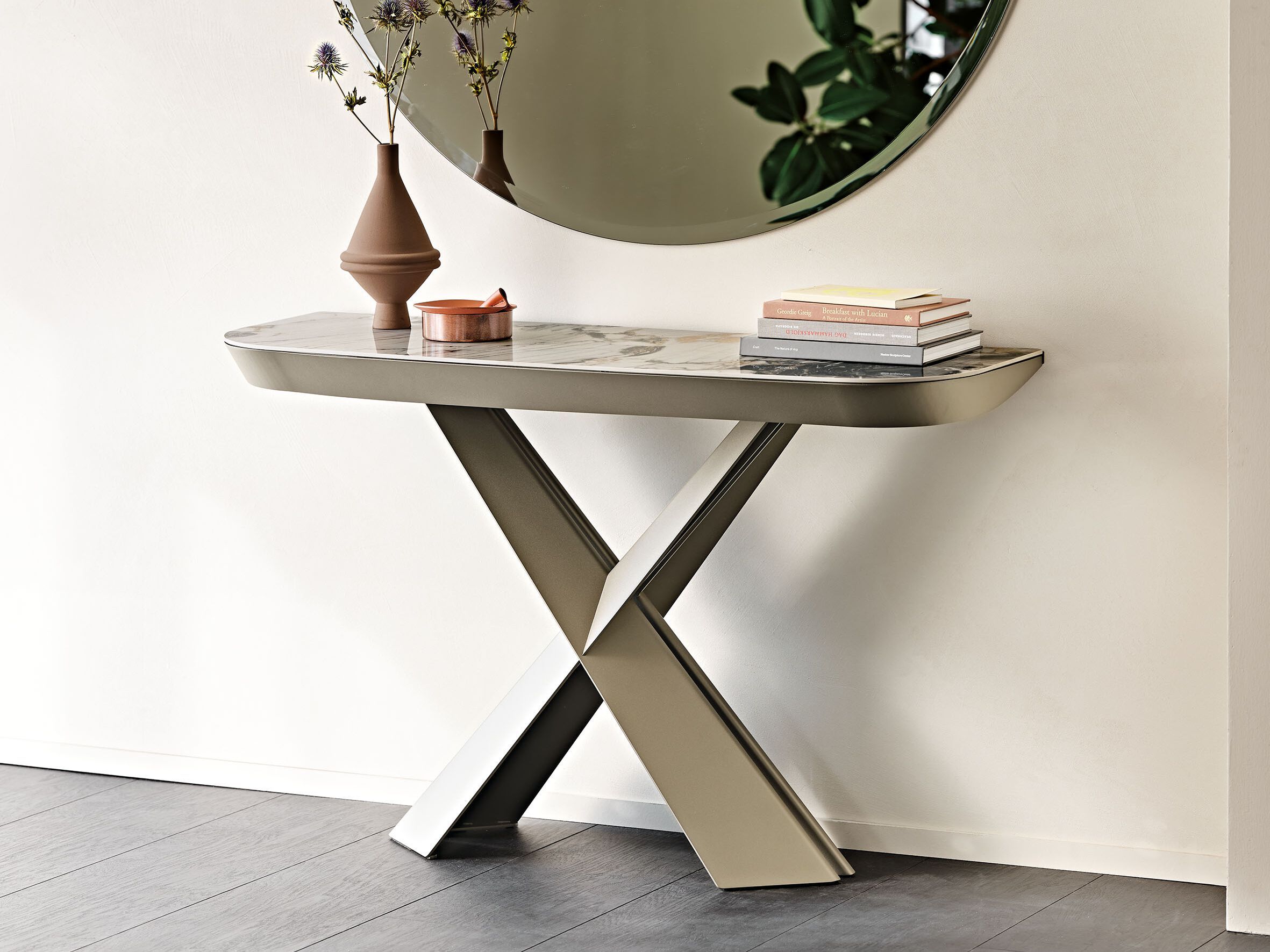 Выдвижная консоль полумесяца Cattelan italia TERMINAL KERAMIK DRIVE ARCH-00128217