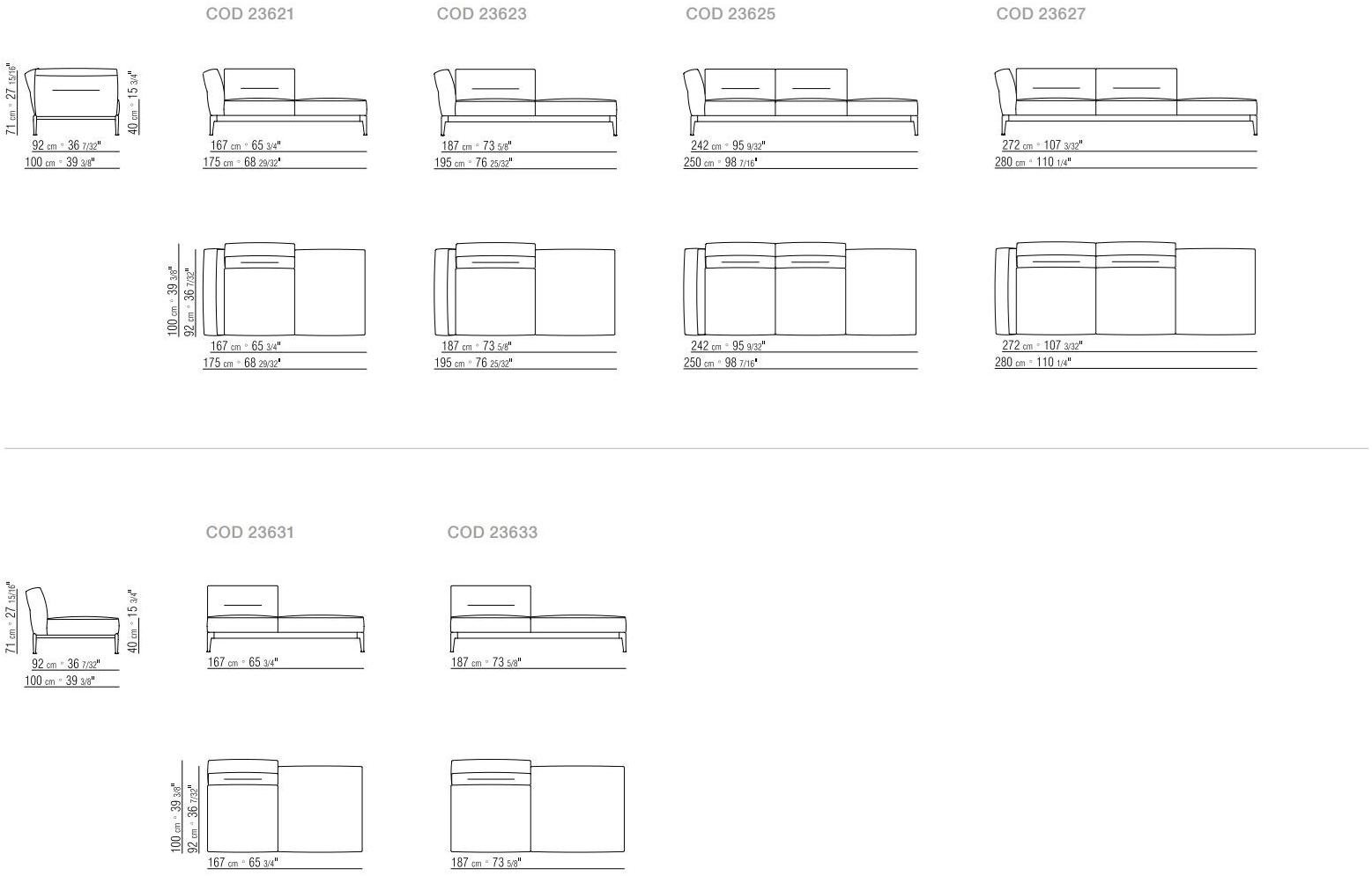 Flexform Модульный угловой диван из ткани Adda sun-id-1492162 - Вид №8