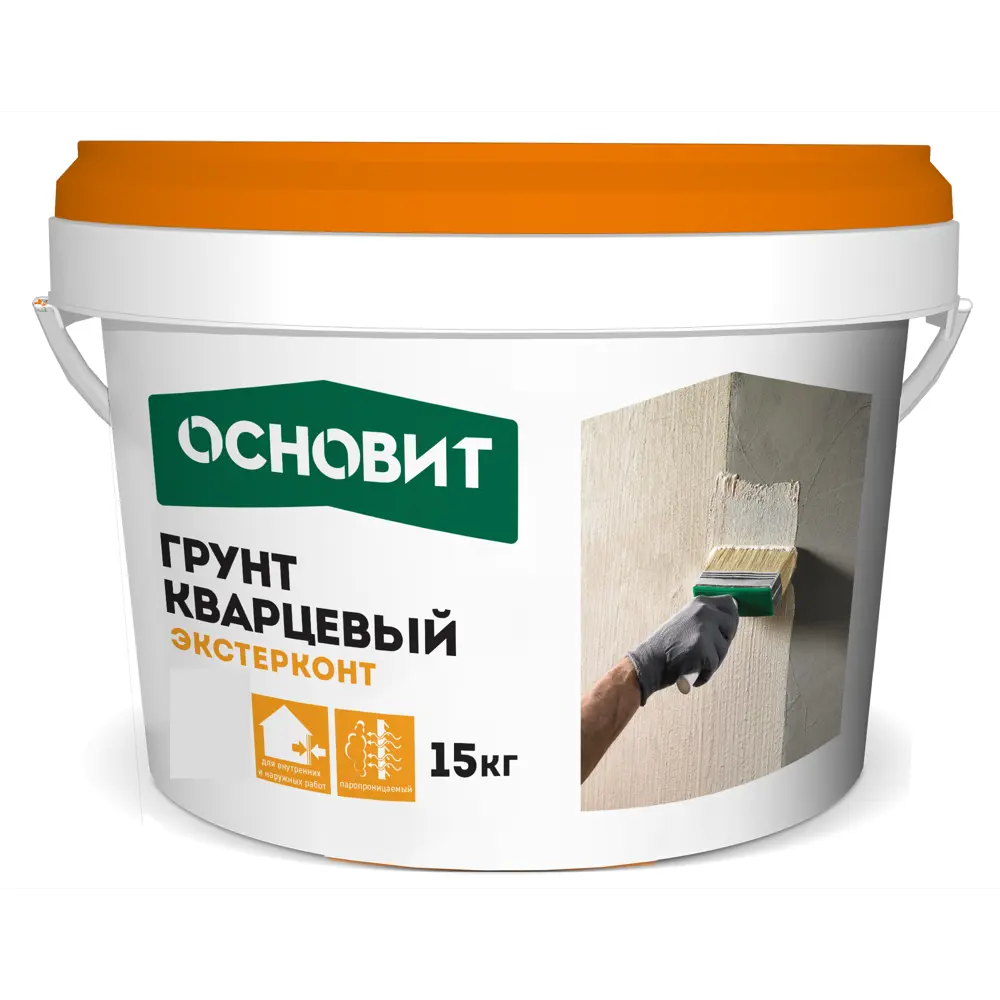 Грунт Основит белый кварцевый Экстерконт LP54W 15 кг STLM-2044463