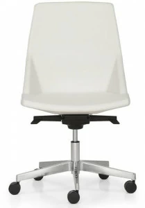 Quinti Sedute Офисное кресло в коже с 5 спицами на колесах Hyway