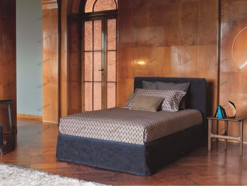 Flou Односпальная кровать из ткани с мягким изголовьем Notturno sun-id-1346657