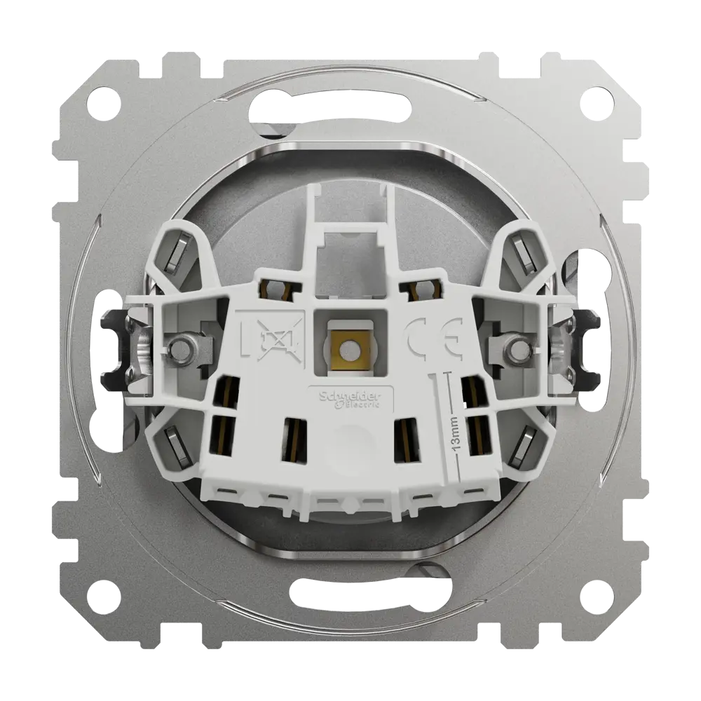 Розетка встраиваемая Systeme Electric Sedna Design  без заземления, цвет алюминий STLM-2023075 - Вид №2